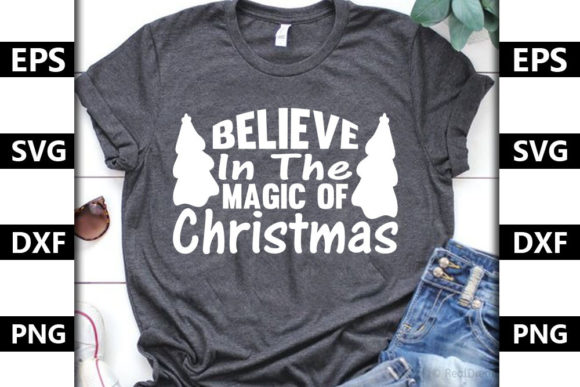 Christmas Quote SVG Design, Believe in