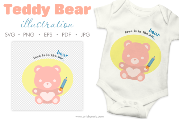 Teddy Bear Cute Love Quote SVG Clipart Review for Embroidery Projects