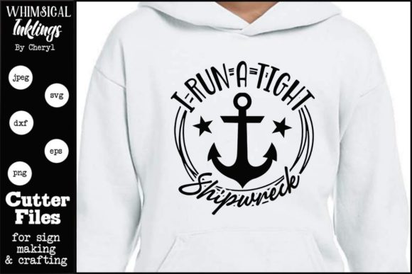 Tight Shipwreck: A Bold and Playful Embroidery Design